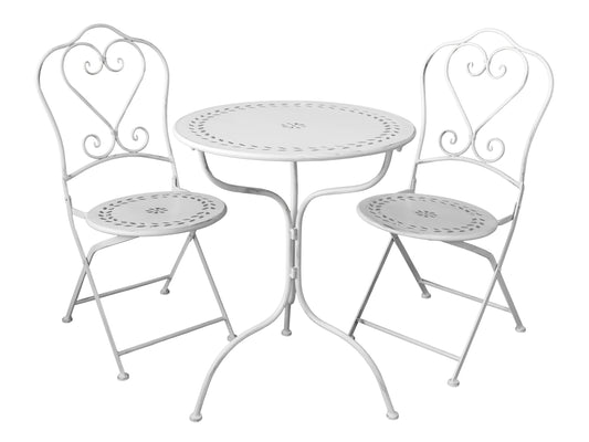 Chic Antique - Cafésæt m. 2 stole og 1 bord