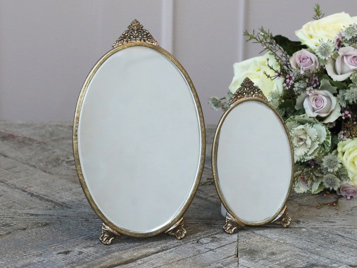 Chic Antique - Spejl m. dekor oval