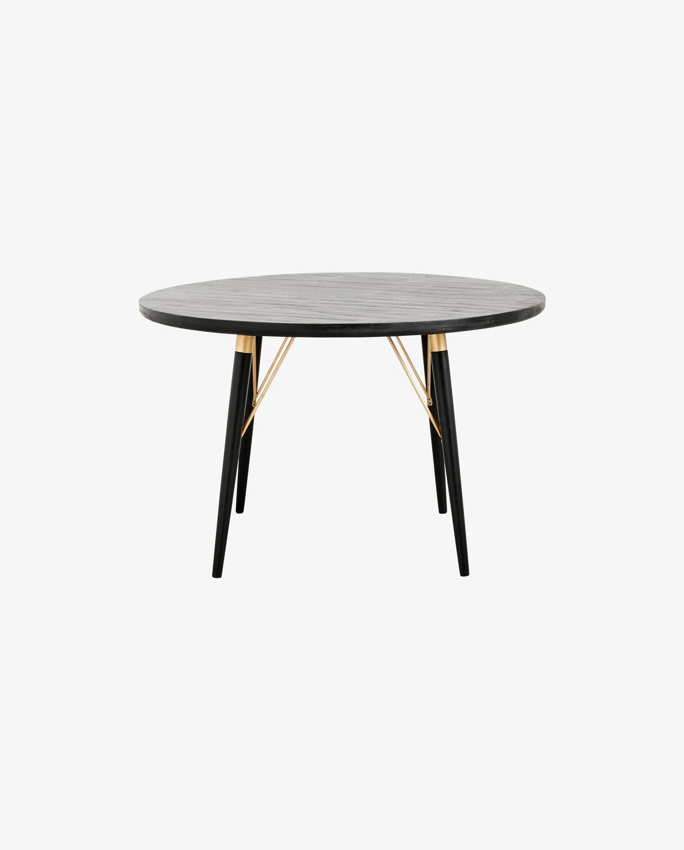Nordal Dining table, round, black wood