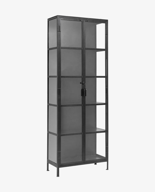 Nordal PHOENIX black cabinet, 2 doors, iron