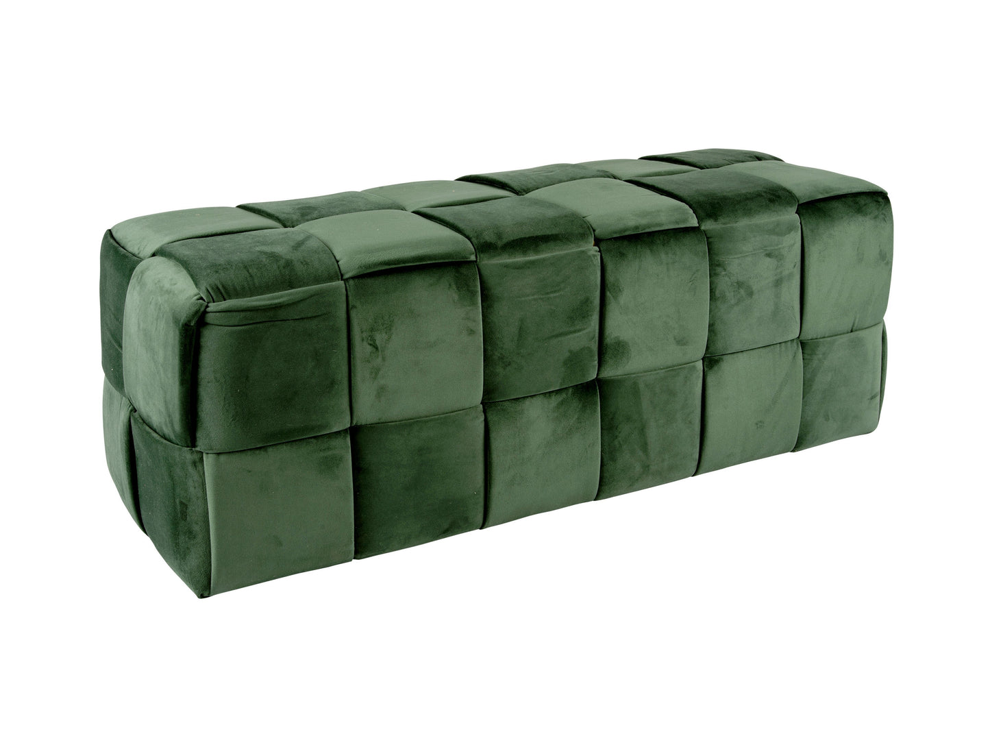 Leitmotiv Bench Weaved velvet dark green