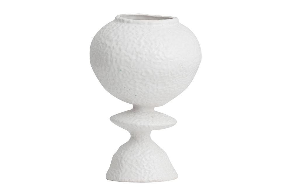 Nordal MOYO vase, round shape, white glaze