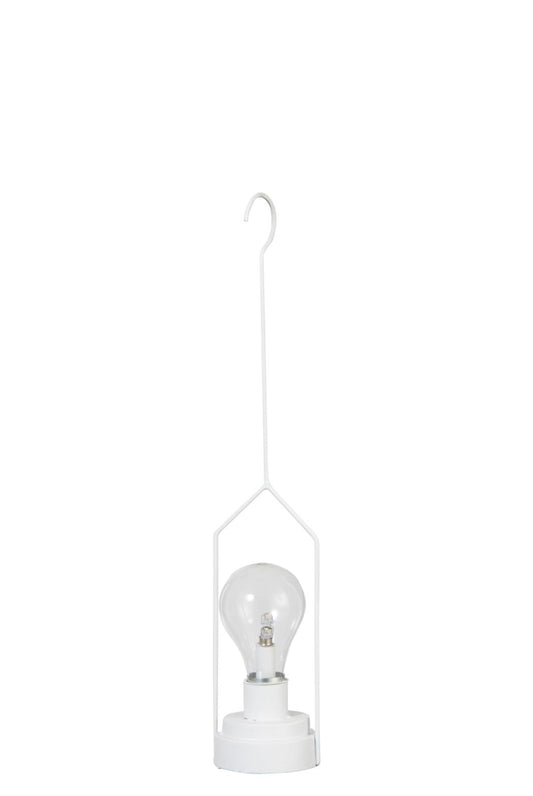 J-Line by Jolipa LAMP LED HANGER MET/GL WHI