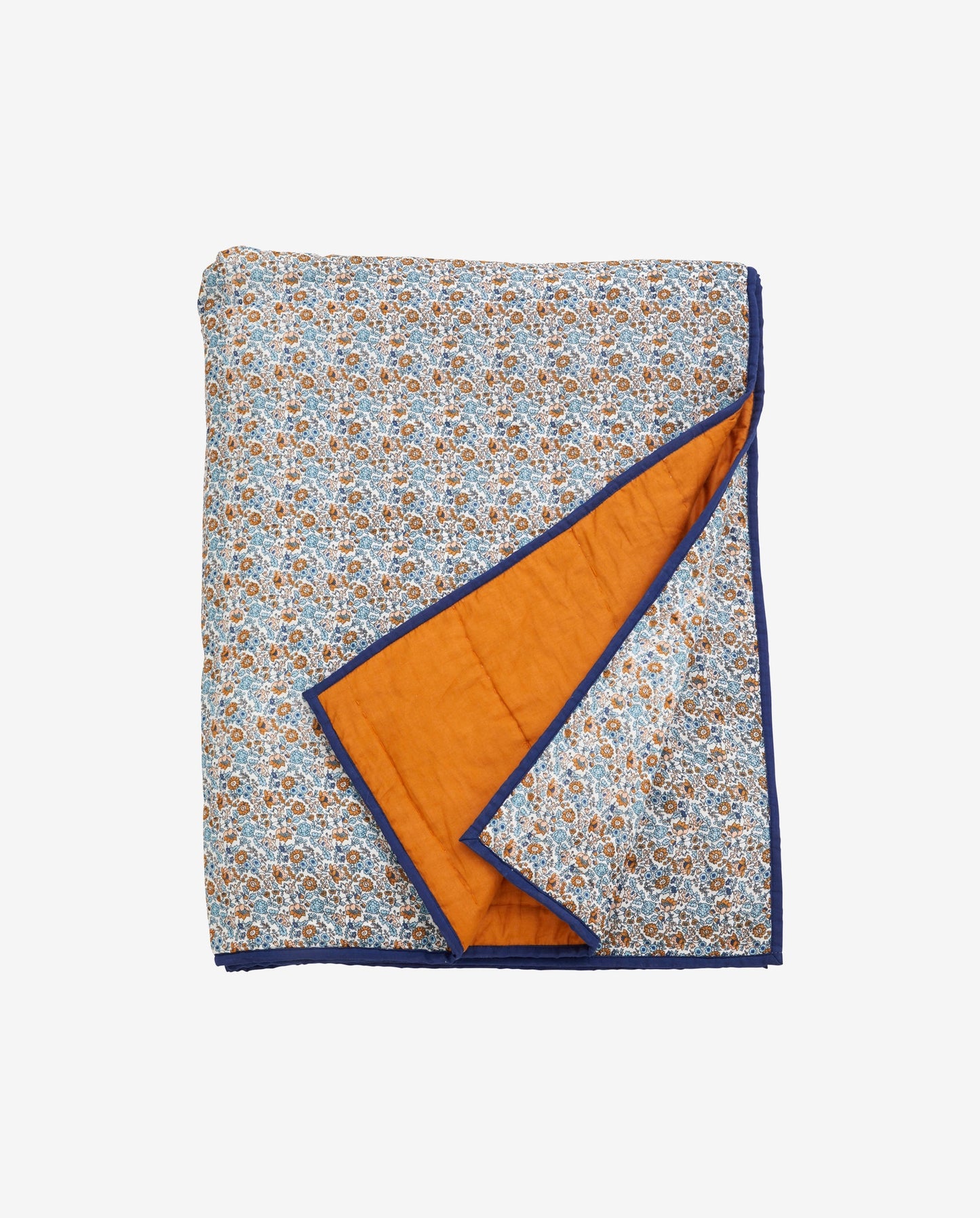 Nordal COSMO quilt, blue/brown flowers
