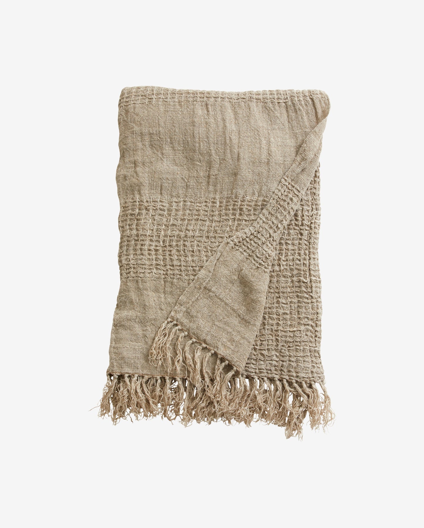 Nordal SATURN M towel w/fringes, linen, natural