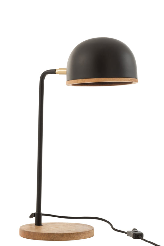J-Line by Jolipa TABLE LAMP EVY IRON/WD BL/NAT