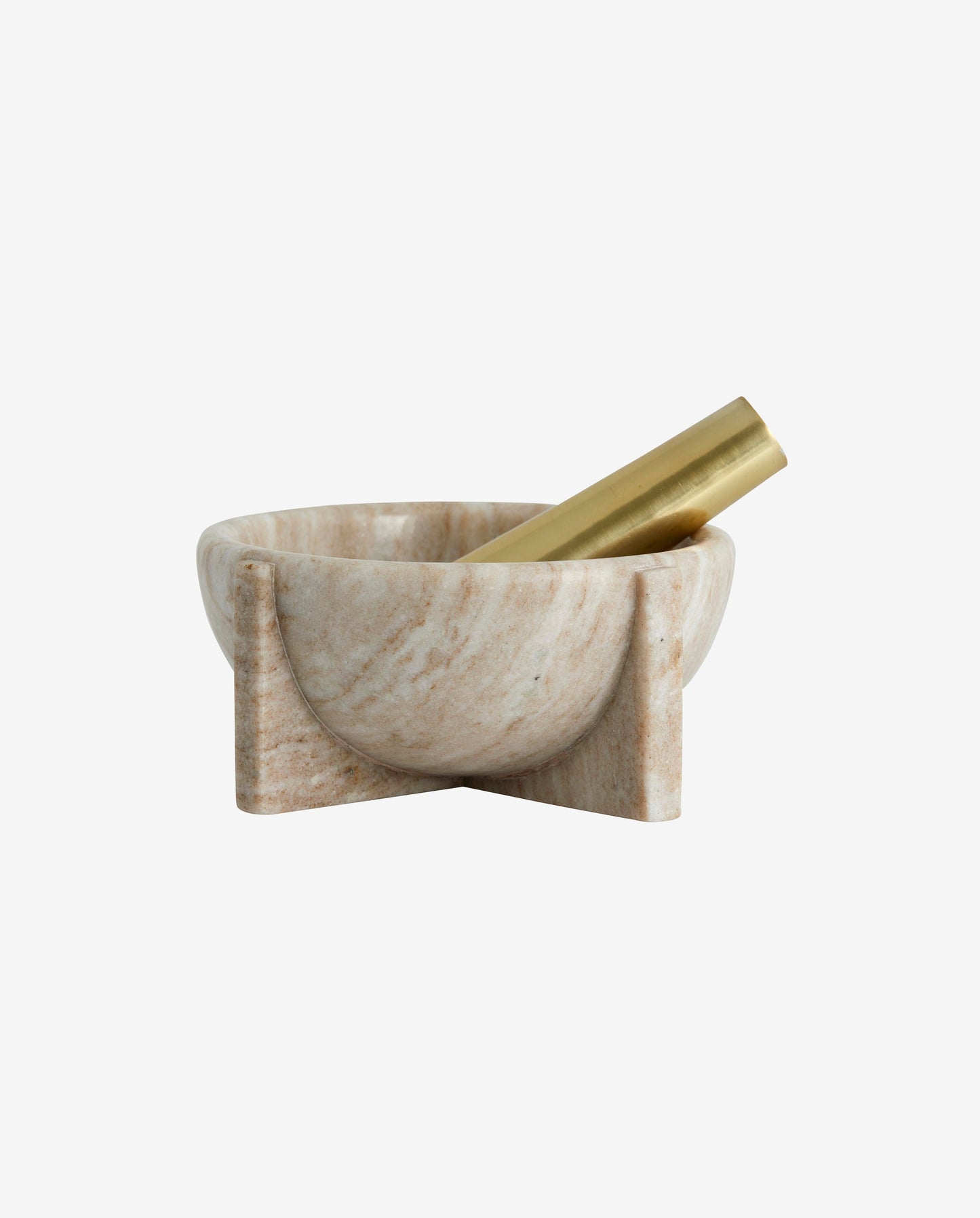 Nordal ROCOTO mortar w/pestle, brown marble