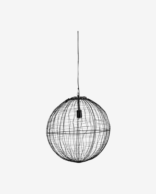 Nordal SELENE hanging lamp, black iron ball S