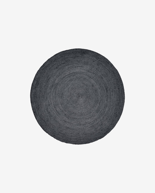 Nordal JUTE round carpet, black