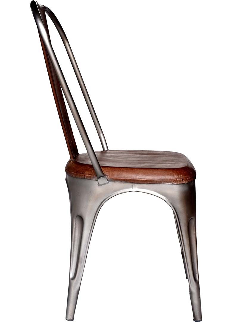 Trademark Living LIVING spisebordsstol med høj ryg - shiny med læder