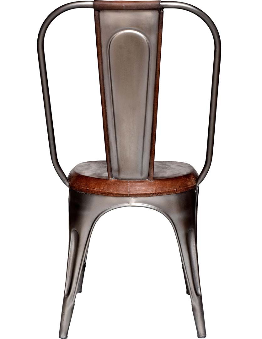 Trademark Living LIVING spisebordsstol med høj ryg - shiny med læder