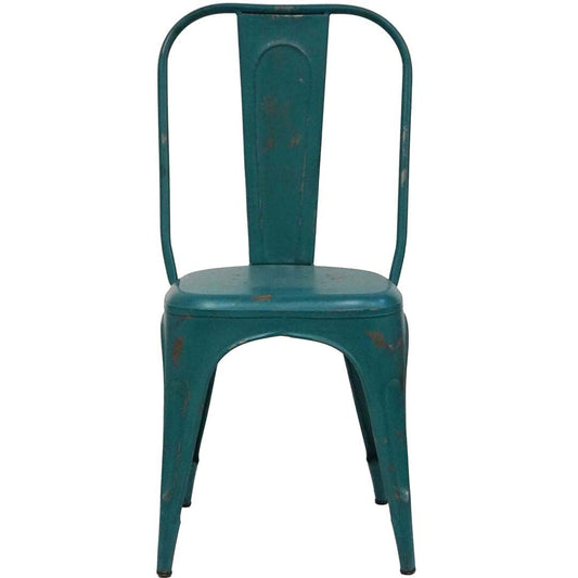 Trademark Living LIVING spisebordsstol med høj ryg - turkisblå