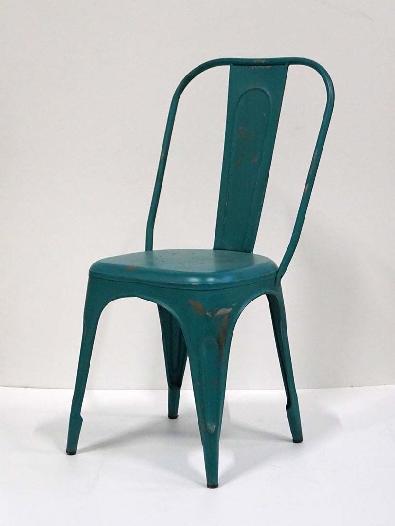 Trademark Living LIVING spisebordsstol med høj ryg - turkisblå