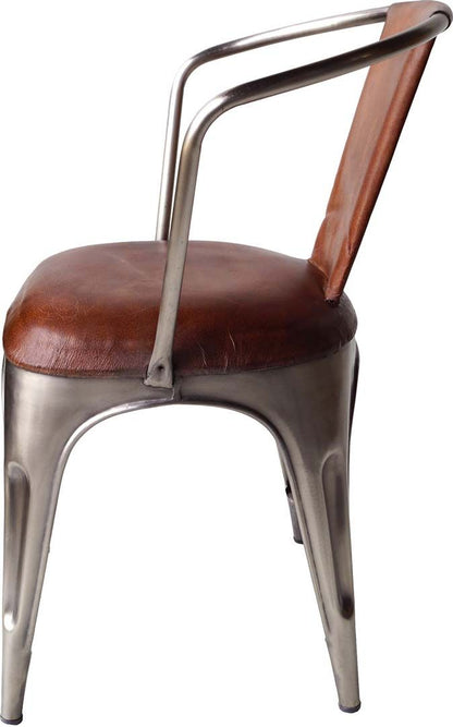 Trademark Living LIVING polstret spisebordsstol - shiny med læder