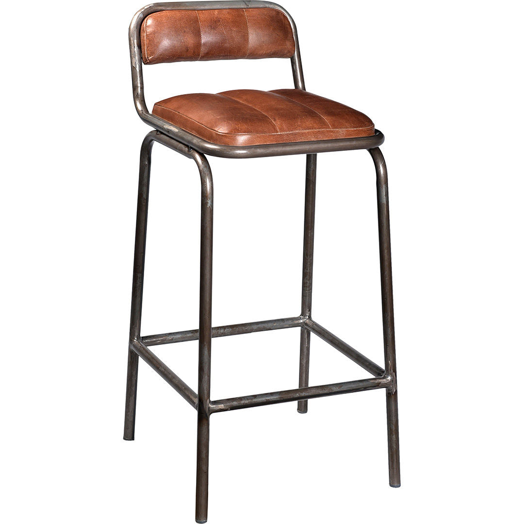 Trademark Living Brooklyn barstol med lædersæde