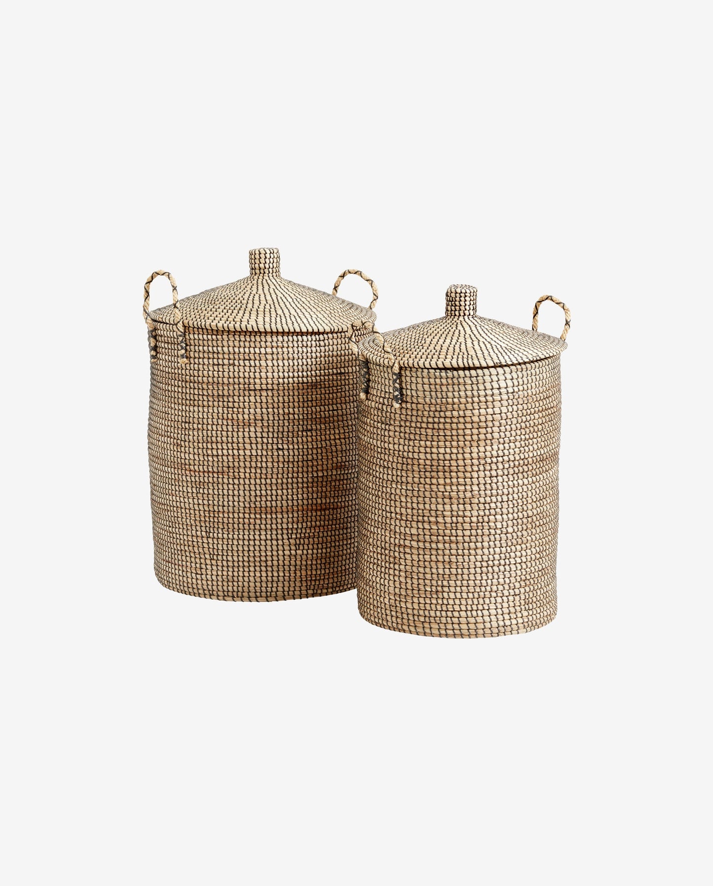 Nordal LAUDY baskets, s/2, nature/black