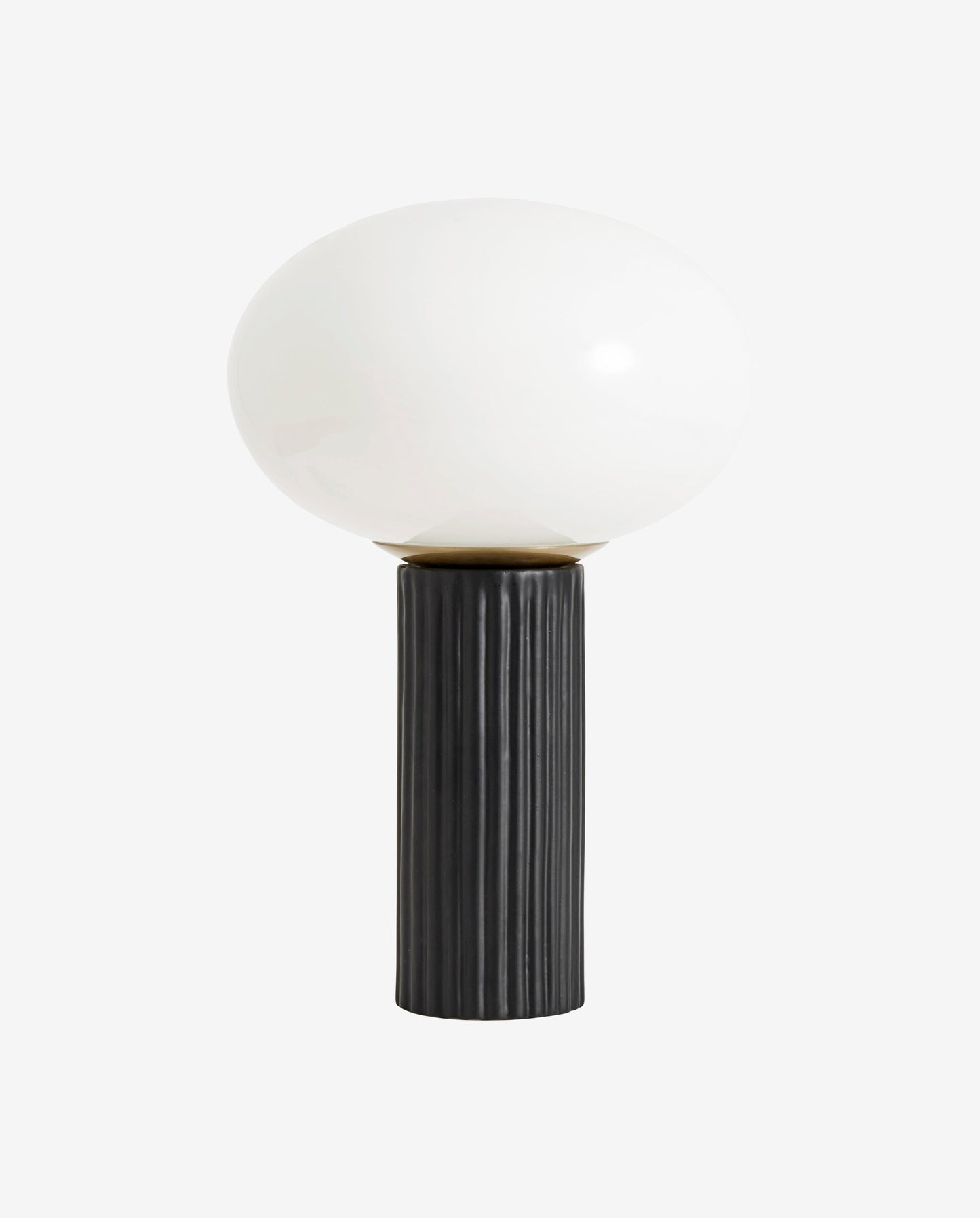 Nordal OPAL glass table lamp w/black base