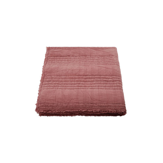 House Doctor Quilt, HDRuffle, Dusty berry