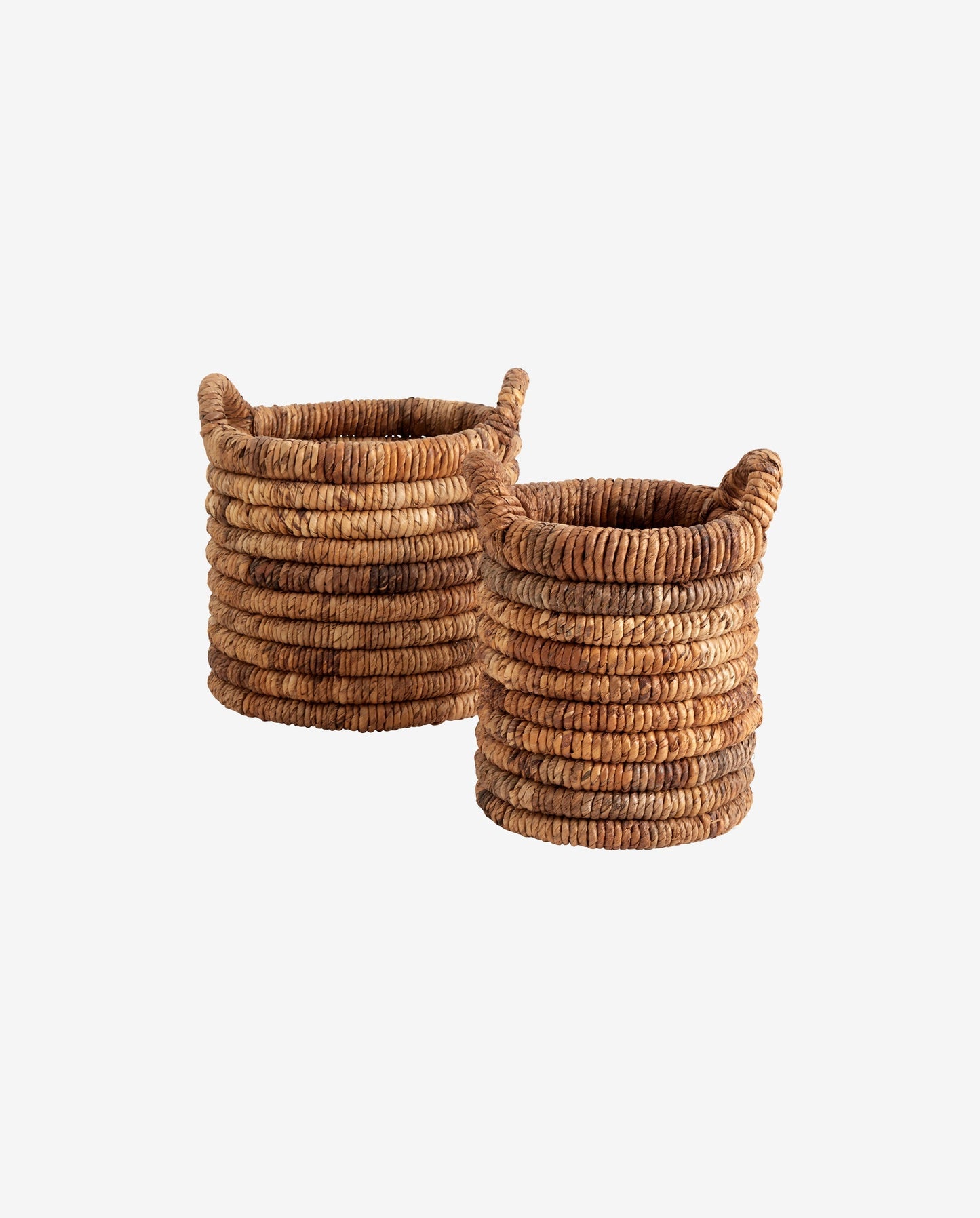 Nordal ABACA round baskets, s/2, natural
