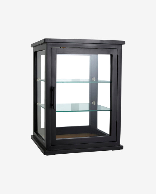 Nordal ARNO display cabinet, black wood