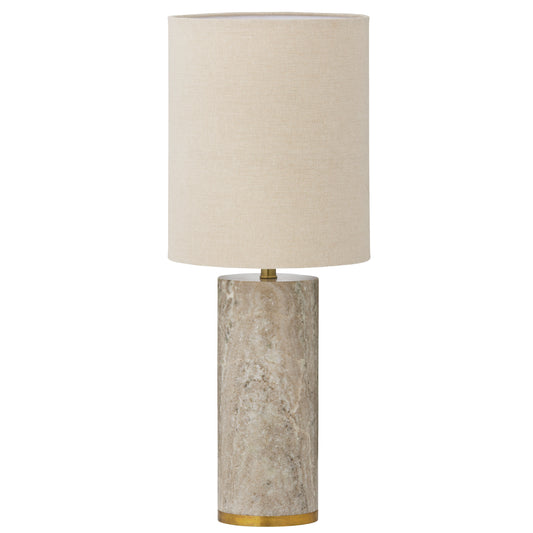 Cozy Living Ella Marble Lamp Beige w. Chambray shade