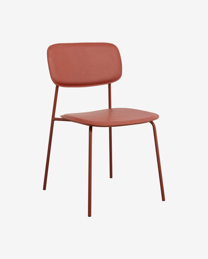 Nordal ESA dining chair, rust red