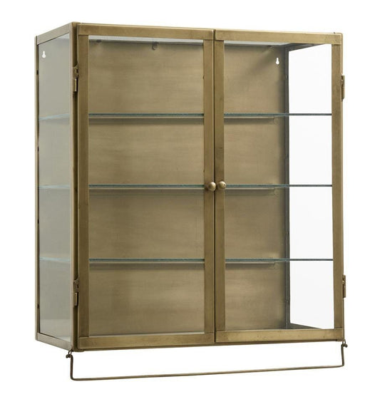 Nordal SIRI wall cabinet,2 doors, golden metal