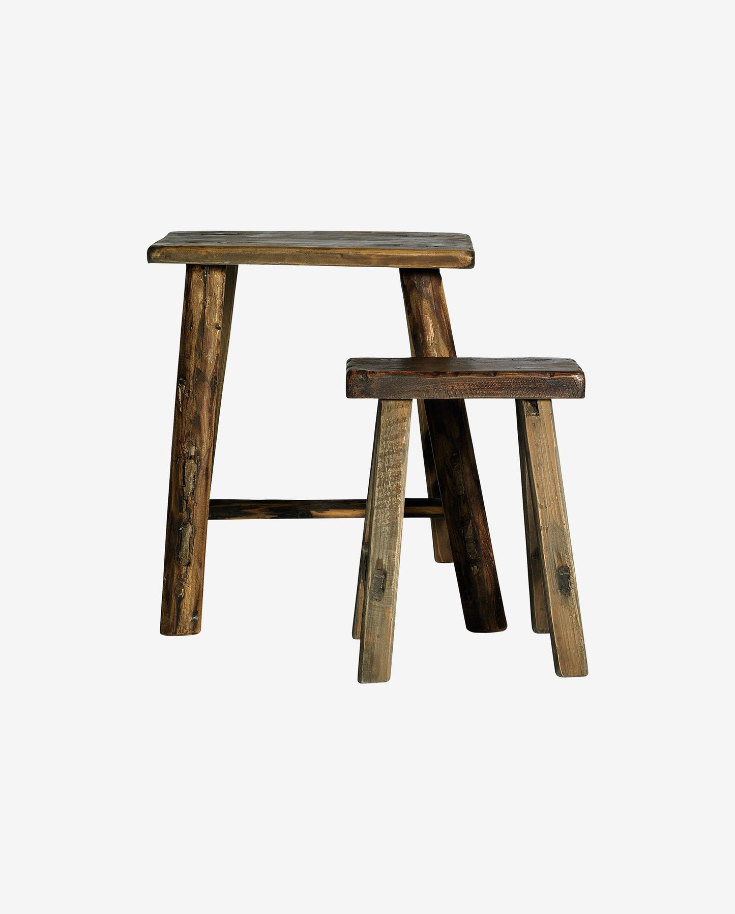 Nordal ROUGH stool, s/2, wooden