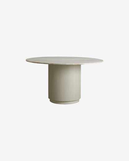 Nordal ERIE round dining table white marble top