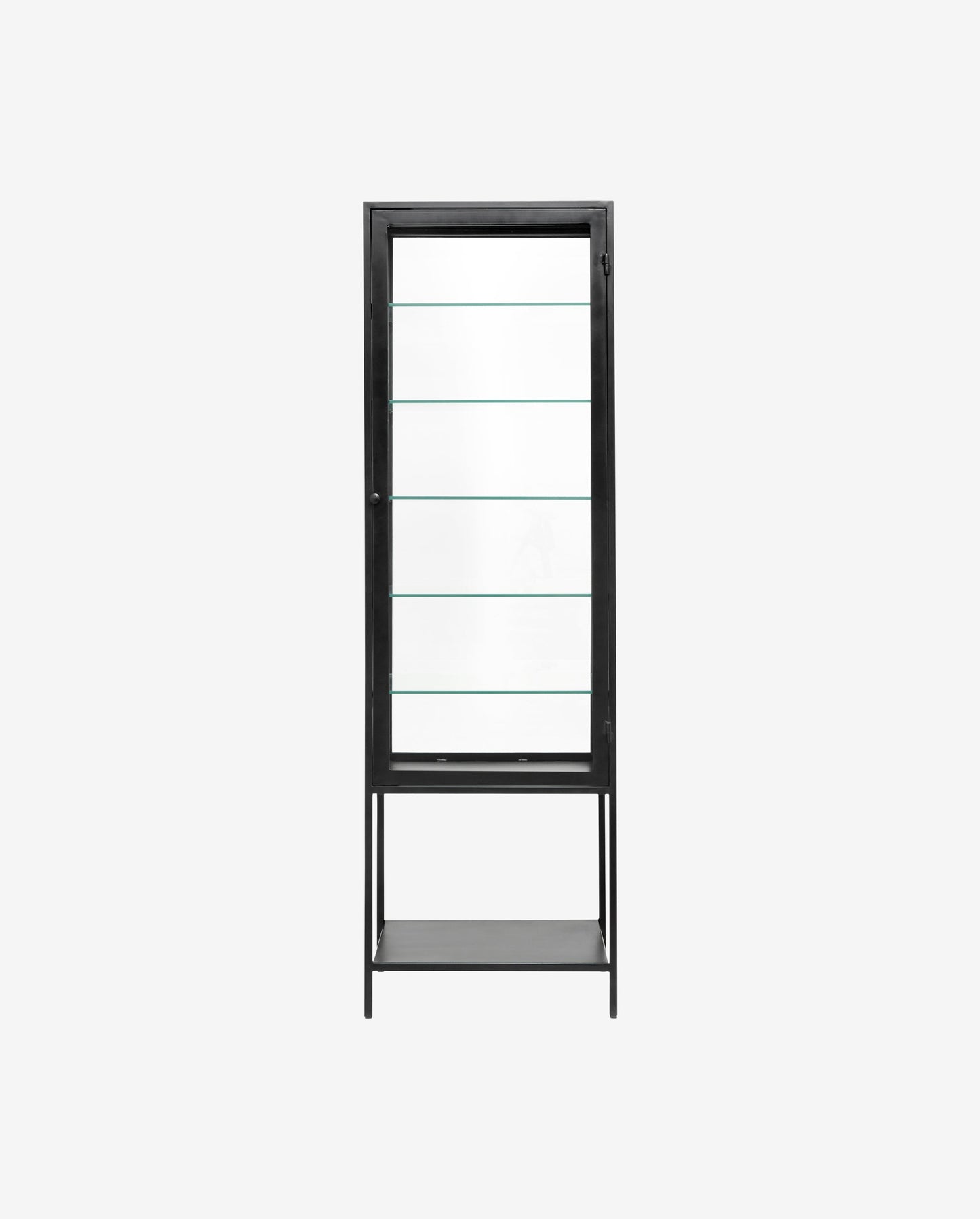 Nordal MONDO black cabinet, single, glass back