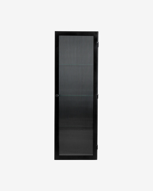 Nordal GROOVY wall cabinet, black tall, 1 door