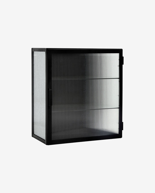 Nordal GROOVY wall cabinet, black, 1 door