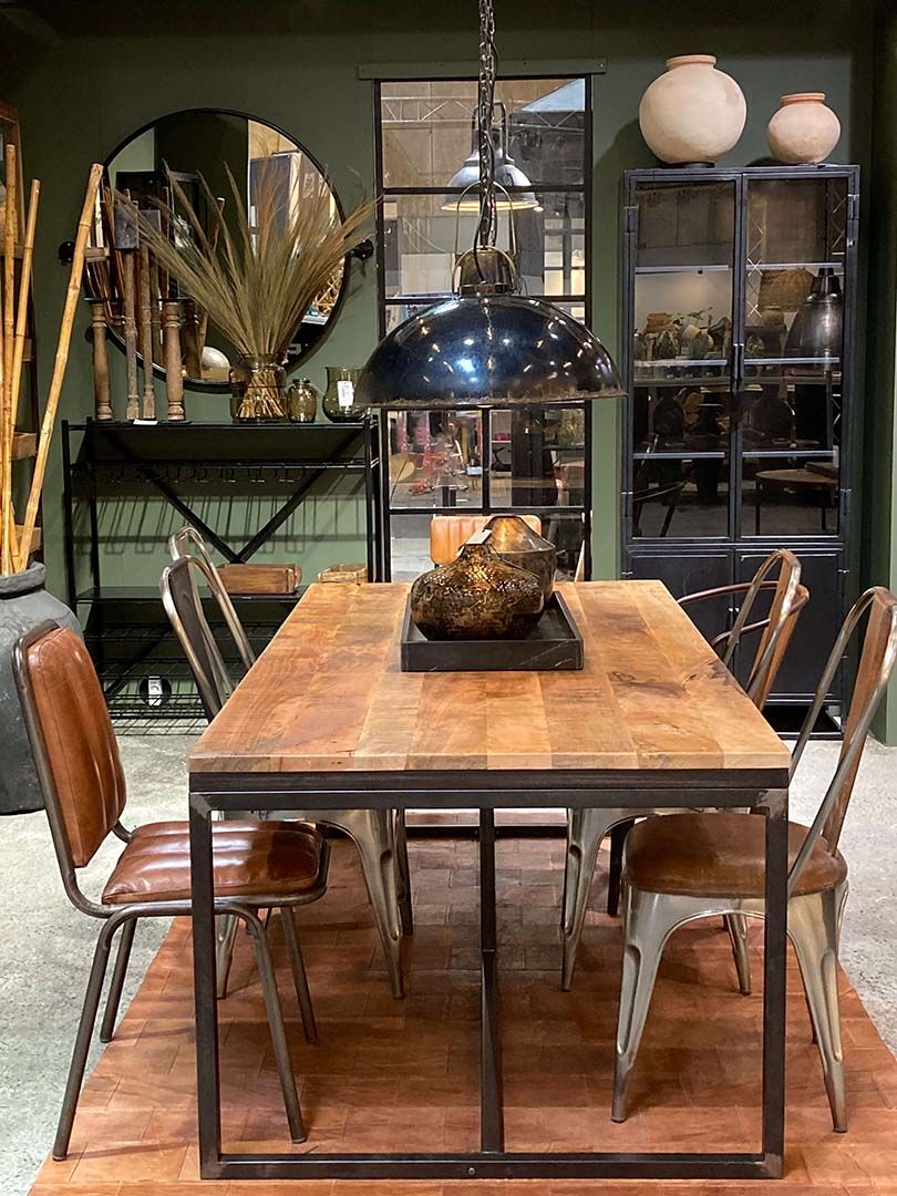 Trademark Living Brooklyn spisebordsstol med læder
