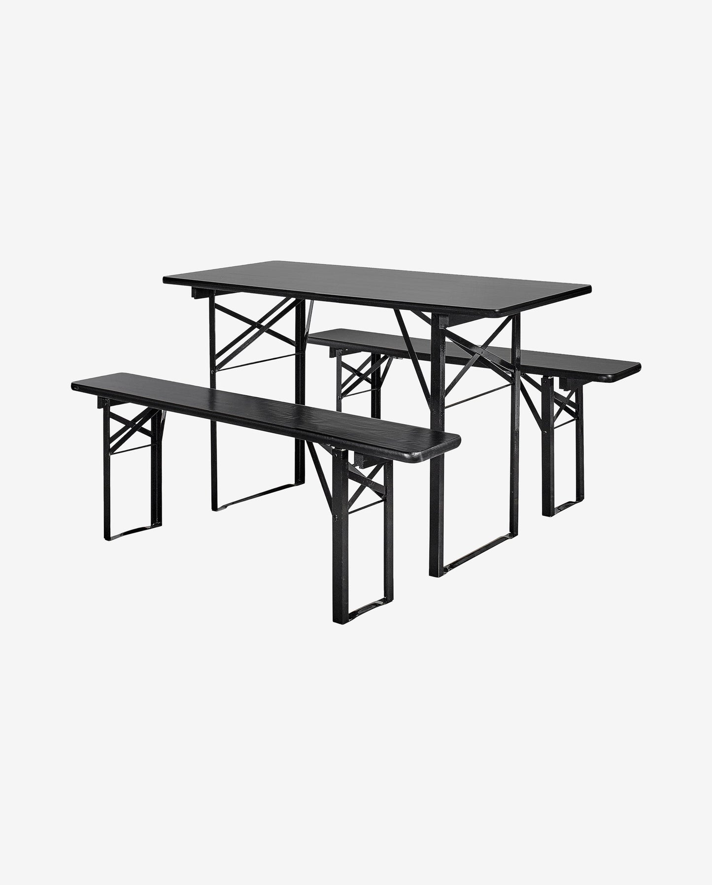 Nordal Table/bench set, black, s/3, S