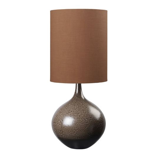 Cozy Living Bella Ceramic Lamp w. shade - CHESTNUT w. BURNT ORANGE SHADE