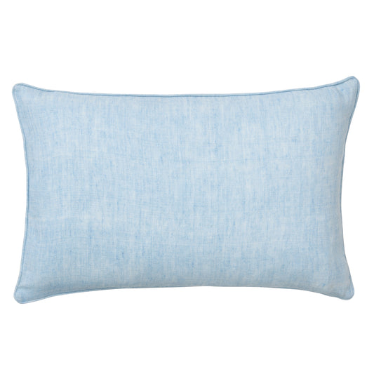 Cozy Living Luxury Light Linen Mini Gable Cushion Cover w. piping - SKY BLUE