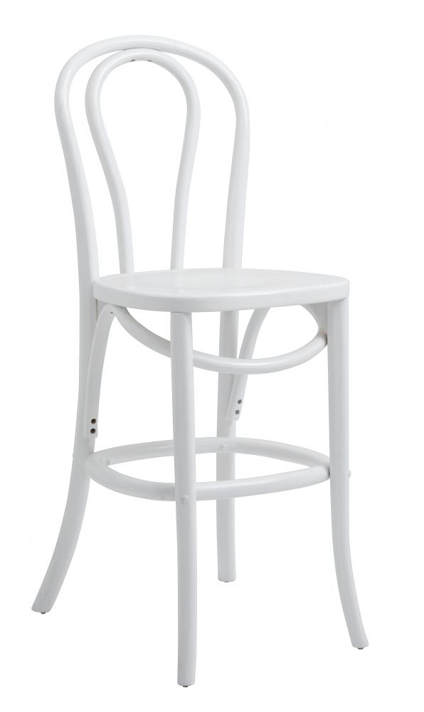 Nordal BISTRO bar chair, shiny white