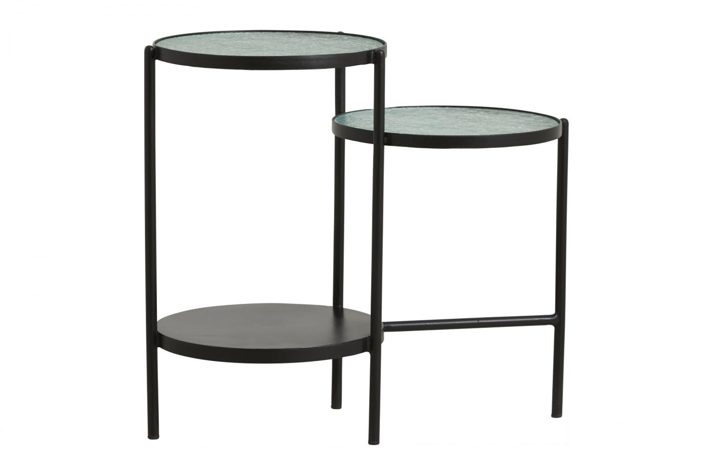 Nordal GERA side table, 2-in-one, black iron