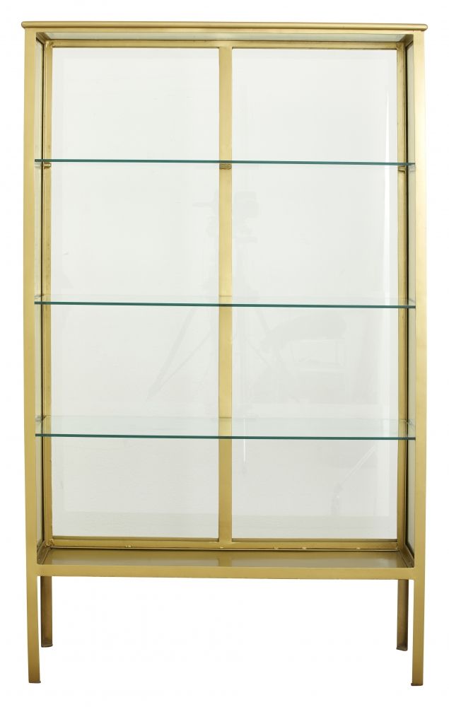 Nordal MAKALU display cabinet, golden
