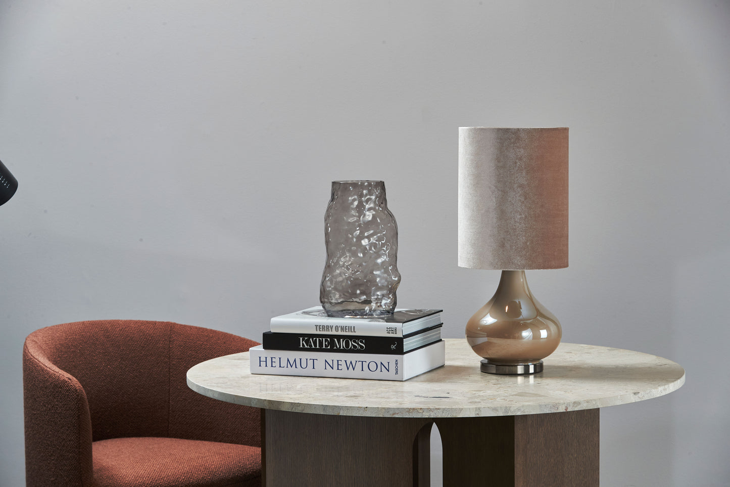 Margit Brandt MB Table lamp w/velvet shade - CREME