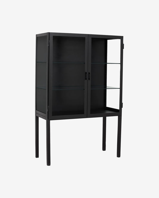 Nordal GRADE display cabinet, 2 doors, black