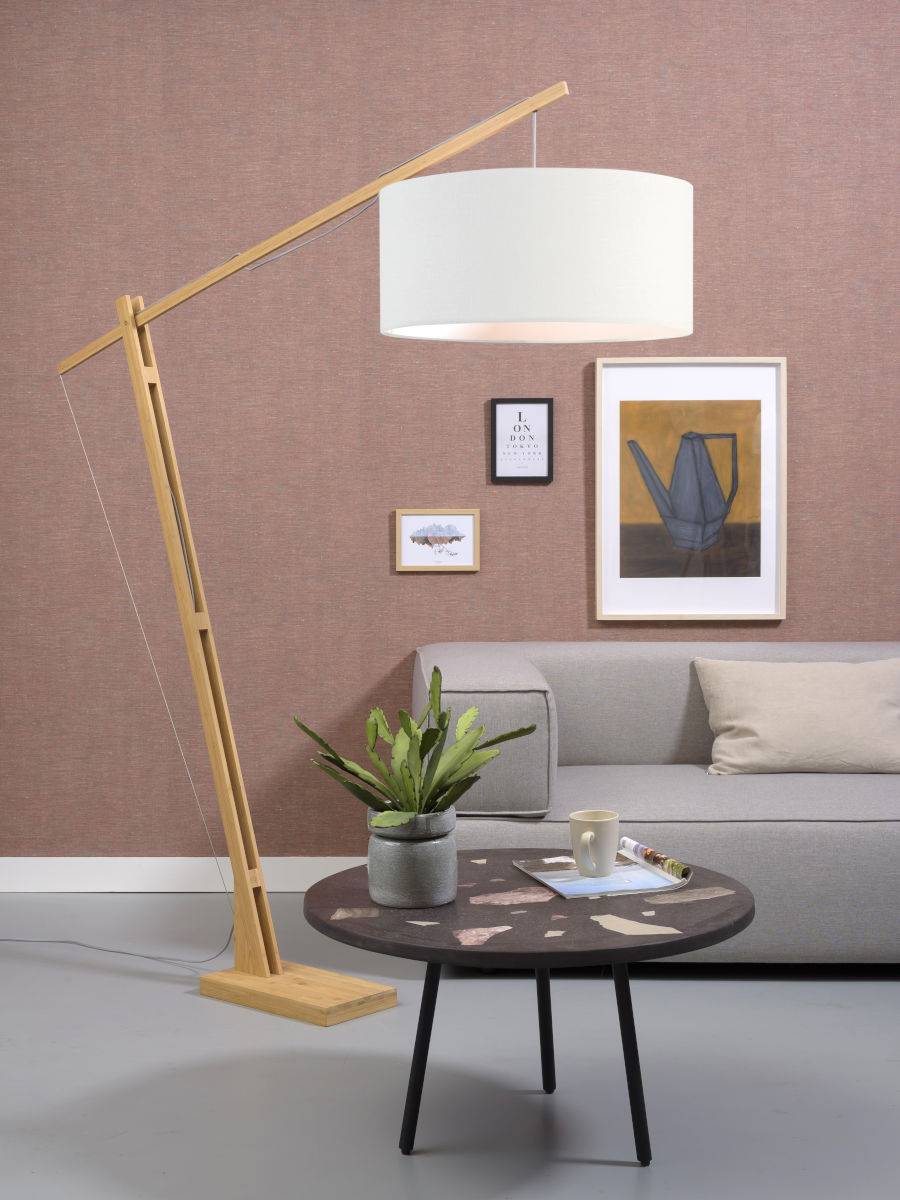 It's About RoMi Floor lamp Montblanc bamboo 6030 eco linen, wit