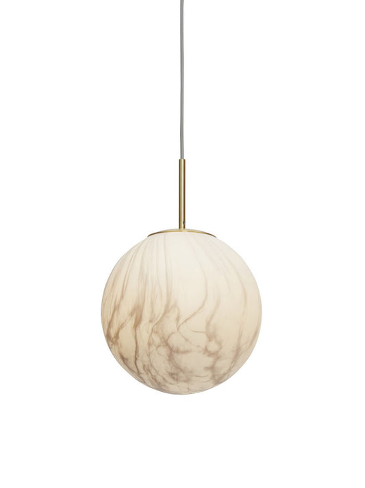 It's About RoMi Hanging lamp Carrara globe white marble print/gold, L