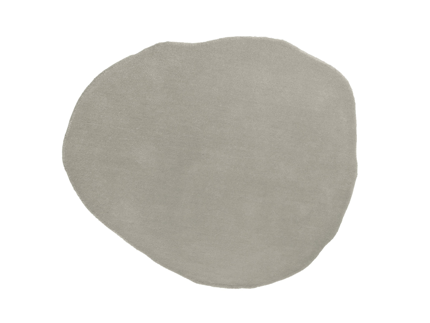 Leitmotiv Carpet Organic Round medium wool light grey