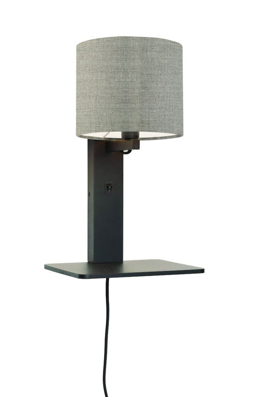 It's About RoMi Wall lamp Andes bl. shelf/shade 1815 ecolin. dark