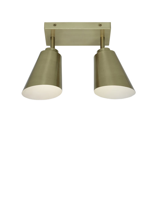 It's About RoMi Ceiling lamp iron Bremen 2-shade rectangular, gold
