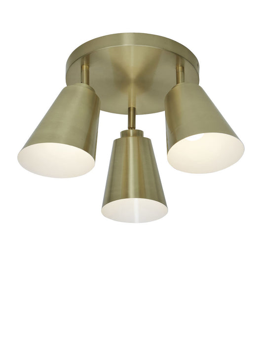 It's About RoMi Ceiling lamp iron Bremen 3-shade round, gold