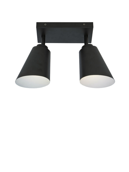 It's About RoMi Ceiling lamp iron Bremen 2-shade rectangular, black
