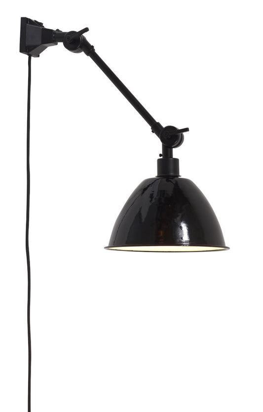 It's About RoMi Wall lamp Amsterdam enamel shade black, S