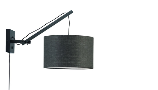 It's About RoMi Wall lamp Andes black/shade 3220 ecolin. d.grey, S